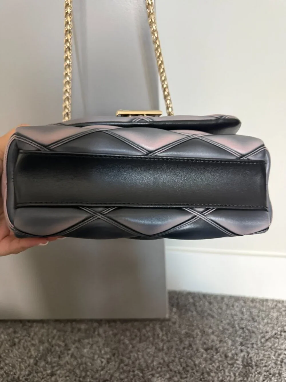 Brand New Louis Vuitton GO-14 MM (Model M23569) Black/Pink